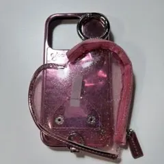 ※値下げ中！ajew グリッター透明ピンクケース　iPhone 15pro用