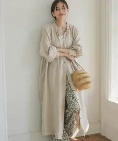 アーバンリサーチドアーズ リネン ギャザー ワンピース