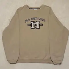 ディズニー ミッキー XL ベージュスウェット 古着