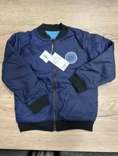 ネイビー中綿コート ジップアップ