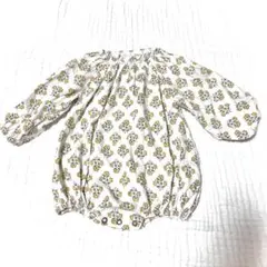 monbebe 花柄コットンロンパース S