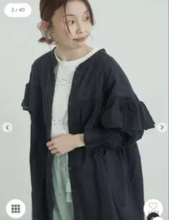 新品　SamansaMos2 切替フリルチュニックのサムネイル