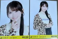 乃木坂46 生写真 大阪verコーデ（豹柄） ライブTシャツ　黒見明香