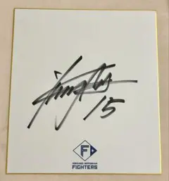 北海道 日本ハム ファイターズ 達 孝太 #16 直筆 サイン ロゴ 色紙