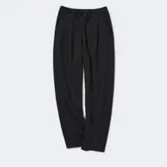 ドライスウェットタックテーパードパンツ ユニクロ L 黒