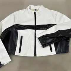 SHEIN CURVE バイカラー ライダースジャケット 4XL