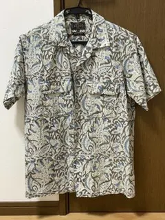 日本製【美品】ビームスプラスbeams+開衿ペイズリー半袖シャツMのサムネイル