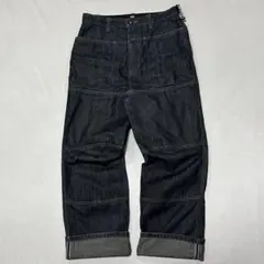 90s Girbaud 立体裁断 赤耳 セルビッチ デニム バギーパンツ 真紺のサムネイル