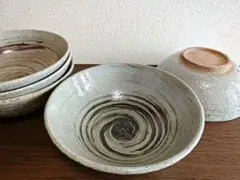 伊賀焼き 大鉢 どんぶり鉢 うどん鉢 5個セット 渦巻き模様 伊賀焼き 大鉢 どんぶり鉢 うどん鉢 5個セット 渦巻き模様 - メルカリ