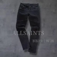 ALLSAINTS biker riders denim jeans blackのサムネイル