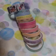 多色デザイン マスキングテープ 10本セット