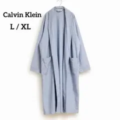 ロングシャツ ガウン コート L XL カルバンクライン ストライプ 限定