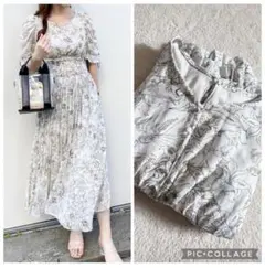 INGNI♡イング♡新品♡花柄Vネックプリーツ♡ワンピース♡Mサイズ♡