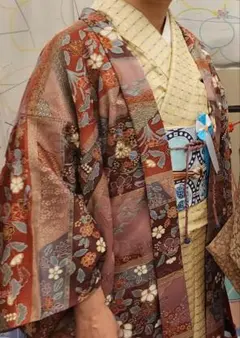 長羽織　袷　羽織ひも・ガード加工付き