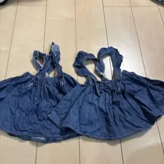 ブリーズ80デニムジャンパースカート双子