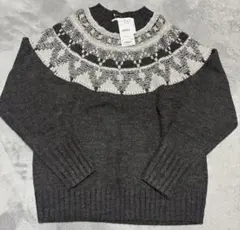 値下げ　CROCODILE ノルディック柄セーター M新品タグ11.000円のサムネイル