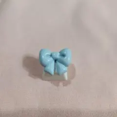○【ましゅ様専用】水色リボン付きキーキャップ