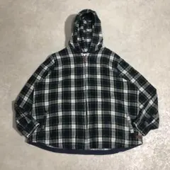 エルエルビーンフルジップ フーデッド ネルシャツチェック柄