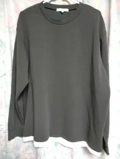 メンズ　THE SHOP TK 長袖トレーナーグレー