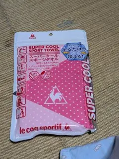 【新品未使用】le coq sportif スーパークールスポーツタオル ピンクのサムネイル