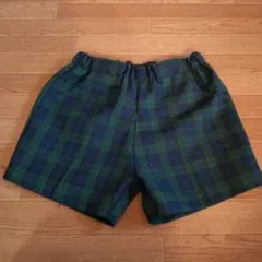 【美品】120 チェック 短パン 幼稚園 保育所 制服　記名無し