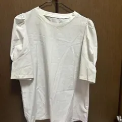 レディース 半袖 パフスリーブ Tシャツ ホワイトのサムネイル