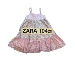 【格安】104㎝ ZARA 花柄 ノースリーブ ワンピース