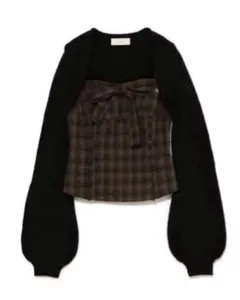 andmary Sonique knit tops black - メルカリ