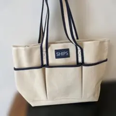 SHIPS YANASE ベージュ トートバッグのサムネイル