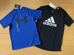 新品未使用 150 2枚 半袖Tシャツ アディダス/アンダーアーマー ビッグロゴ