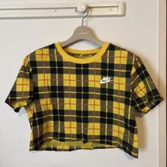 NIKE チェック柄 クロップドTシャツ