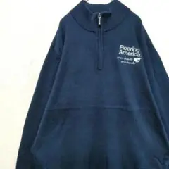 エルエルビーン コットン ニット ハーフジップ ビッグサイズ 企業 US古着