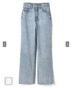 GRL フリンジヘムセミフレアデニムパンツ Sサイズ