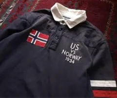 Polo Ralph Lauren ラガーシャツ USA 4L ネイビー