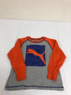 PUMA プーマ★長袖Tシャツ　ロンT トップス★キッズ　子供　130 オレンジ