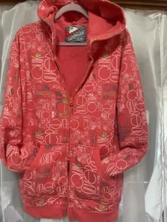 QUIKSILVER クイックシルバー 総柄 ジップアップパーカー