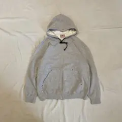 00's Budweiser ジップパーカー　M グレー　バックプリント　Y2K