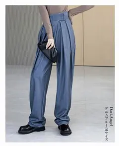 ダブルタックラップワイドパンツ•サイズL