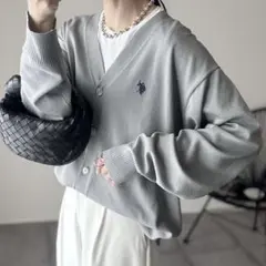 U.S.POLO ASSN.　オーバーサイズ　Vネックカーディガン
