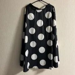 ドット柄 フレアスカート ロング丈のサムネイル