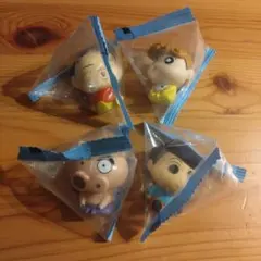 【全４種類コンプ】クレヨンしんちゃん　プチっとすわりマス　ミニフィギュア