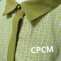 CPCM 幾何学模様 長袖シャツ グリーンのサムネイル