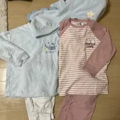 フリースパジャマ2点とポンチョセット　ミッフィー　すみっコぐらし　150