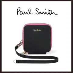 ○★新品未使用　ポールスミス　ダブルジップ　ストラップ付ミニコインケース