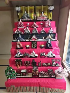 【まこちゃん様専用】お雛様　東京・久月　よろこび雛　七番七寸揃　八段飾り⑤