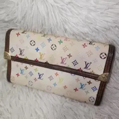 ルイヴィトン マルチカラー ブロン 三つ折り財布 インターナショナル