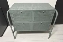 【美品】IKEA　NIKKEBY 収納　チェスト　グレーグリーン