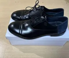 LANVIN en Bleu アシンメトリーオックスフォードストレートチップ靴