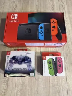Nintendo Switch 本体 ネオンブルー ネオンレッド おまけ付きのサムネイル