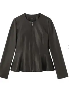 M-PREMIER COUTURE 本革 ノーカラーレザージャケット